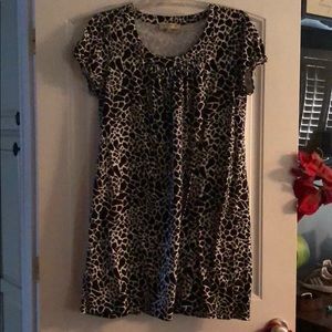 Animal print mini dress